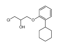 1-chloro-3-(2-cyclohexyl-phenoxy)-propan-2-ol结构式