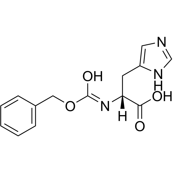 Nα-苄氧羰基-D-组氨酸结构式