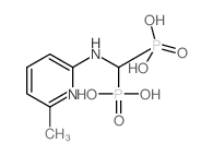 [[(6-methylpyridin-2-yl)amino]-phosphonomethyl]phosphonic acid结构式