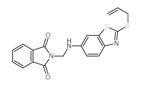 2-[[(2-prop-2-enylsulfanylbenzothiazol-6-yl)amino]methyl]isoindole-1,3-dione Structure