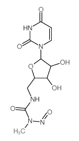 3-[[5-(2,4-dioxopyrimidin-1-yl)-3,4-dihydroxy-oxolan-2-yl]methyl]-1-methyl-1-nitroso-urea结构式