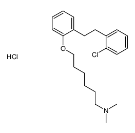 1-Hexanamine, 6-(2-(2-(2-chlorophenyl)ethyl)phenoxy)-N,N-dimethyl-, hy drochloride Structure