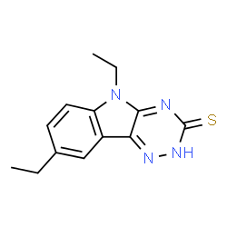 5,8-diethyl-5H-[1,2,4]triazino[5,6-b]indole-3-thiol Structure