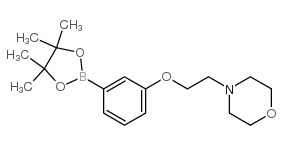 4-(2-(3-(4,4,5,5-Tetramethyl-1,3,2-dioxaborolan-2-yl)phenoxy)ethyl)morpholine Structure