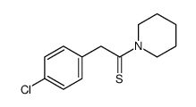 2-(4-chlorophenyl)-1-piperidin-1-ylethanethione结构式