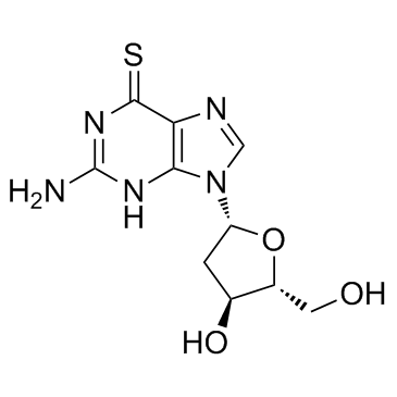 6-巯基-2'-脱氧鸟苷结构式