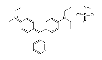diethyl[4-[[4-(diethylamino)phenyl]phenylmethylene]-2,5-cyclohexadien-1-ylidene]ammonium sulphamate structure