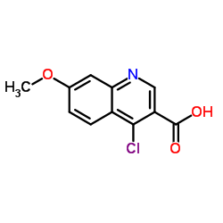 4-氯-7-甲氧基-3-喹啉羧酸结构式