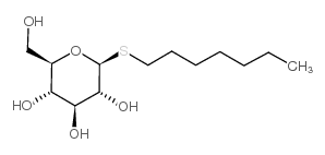 庚基-Β-D-硫代吡喃葡萄糖苷结构式