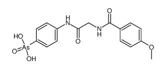 N-(4-methoxy-benzoyl)-glycine-(4-arsono-anilide) Structure