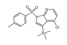4-chloro-1-[(4-methylphenyl)sulfonyl]-3-(trimethylstannyl)-1H-pyrrolo[2,3-b]pyridine Structure