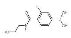 3-氟-4-(2-羟基乙基氨甲酰基)苯硼酸结构式