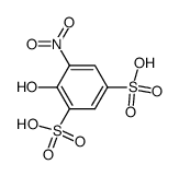 4-hydroxy-5-nitro-benzene-1,3-disulfonic acid结构式