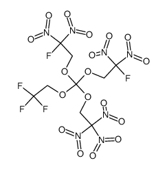 Bis(2-fluoro-2,2-dinitroethyl) (2,2,2-trinitroethyl) (2,2,2-trifluoroethyl)orthocarbonate结构式