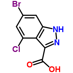 6-Bromo-4-chloro-1H-indazole-3-carboxylic acid Structure
