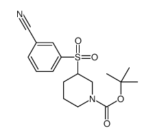 3-(3-氰基苯磺酰基)-哌啶-1-羧酸叔丁酯结构式