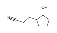 3-(2-hydroxycyclopentyl)propanenitrile结构式