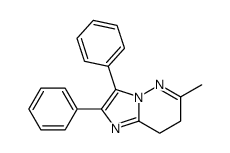 6-methyl-2,3-diphenyl-7,8-dihydroimidazo[1,2-b]pyridazine结构式