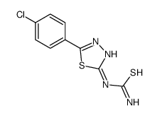 [5-(4-chlorophenyl)-1,3,4-thiadiazol-2-yl]thiourea结构式