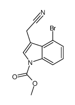 methyl 4-bromo-3-(cyanomethyl)indole-1-carboxylate Structure