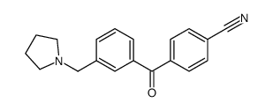 4'-CYANO-3-PYRROLIDINOMETHYL BENZOPHENONE Structure