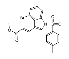 4-溴-3-(2-甲氧基羰基乙烯)-1-(4-甲基苯基磺酰基)吲哚结构式
