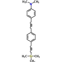 N,N-dimethyl-4-[2-[4-(2-trimethylsilylethynyl)phenyl]ethynyl]aniline结构式