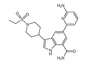 5-(6-amino-2-pyridinyl)-3-[1-(ethylsulfonyl)-4-piperidinyl]-1H-indole-7-carboxamide Structure