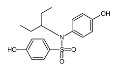 4-hydroxy-N-(4-hydroxyphenyl)-N-pentan-3-ylbenzenesulfonamide结构式
