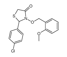 2-(4-chlorophenyl)-3-[(2-methoxyphenyl)methoxy]-1,3-thiazolidin-4-one Structure