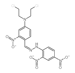 Benzaldehyde,4-[bis(2-chloroethyl)amino]-2-nitro-, 2-(2,4-dinitrophenyl)hydrazone结构式