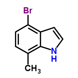 4-溴-7-甲基-1H-吲哚结构式