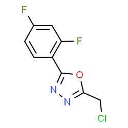 2-(氯甲基)-5-(2,4-二氟苯基)-1,3,4-恶二唑结构式