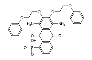 5,8-diamino-9,10-dihydro-9,10-dioxo-6,7-bis(2-phenoxyethoxy)anthracenesulphonic acid structure