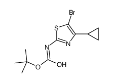 (5-溴-4-环丙基噻唑-2-基)氨基甲酸叔丁酯结构式