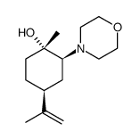 Cyclohexanol, 1-methyl-4-(1-methylethenyl)-2-(4-morpholinyl)-, (1S,2S,4S)结构式