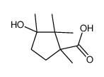 1-Carboxymethyl-3-hydroxy-2,2,3-trimethylcyclopentane结构式