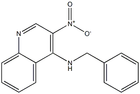 N-苯甲基-3-硝基喹啉-4-胺结构式