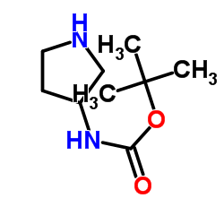 3-(Boc-氨基)吡咯烷结构式