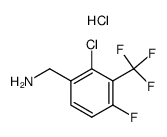 {[2-Chloro-4-fluoro-3-(trifluoromethyl) phenyl]methyl}amine hydrochloride Structure