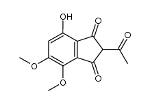 2-acetyl-7-hydroxy-4,5-dimethoxy-indan-1,3-dione结构式