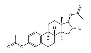 3,17β-diacetoxy-1,3,5(10)-estratrien-16α-ol结构式