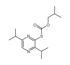 isobutyl S-3,6-diisopropylpyrazin-2-ylthiolcarbonate结构式