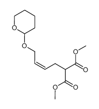 (Z)-dimethyl 2-(4-(tetrahydro-2H-pyran-2-yloxy)but-2-enyl)malonate Structure