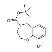 9-溴-2,3-二氢苯并[f][1,4]噁氮杂卓-4(5h)-羧酸叔丁酯结构式