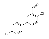 5-(4-溴苯基)-2-氯吡啶-3-甲醛结构式