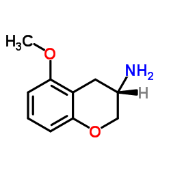 (3S)-3,4-二氢-5-甲氧基-2H-1-苯并吡喃-3-胺结构式
