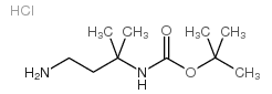 tert-Butyl (4-amino-2-methylbutan-2-yl)carbamate hydrochloride structure