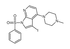 3-Iodo-4-(4-methyl-1-piperazinyl)-1-(phenylsulfonyl)-1H-pyrrolo[2 ,3-b]pyridine Structure