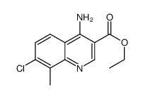4-Amino-7-chloro-8-methylquinoline-3-carboxylic acid ethyl ester Structure